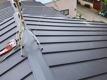 トタン屋根からガルバリウム鋼板へ施工した屋根