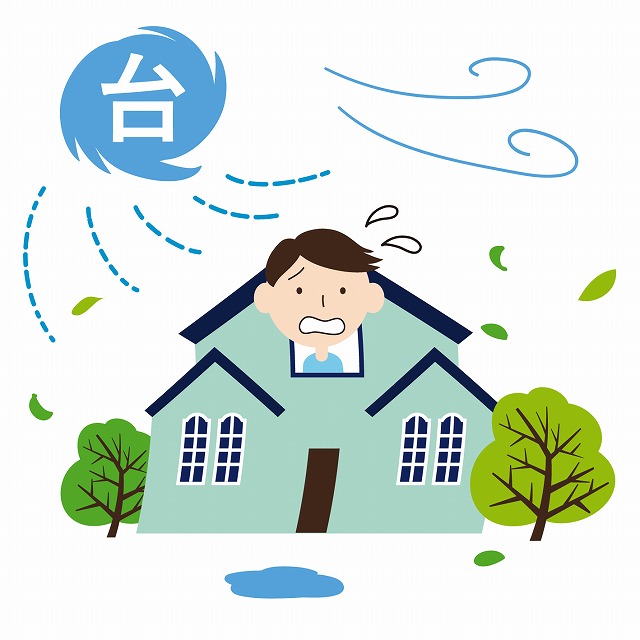 台風と家