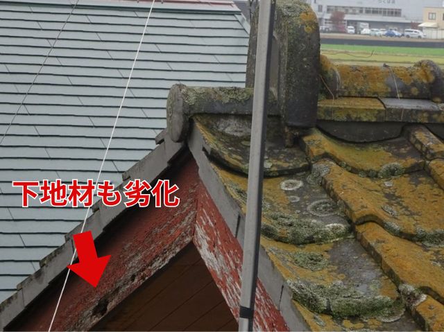 破風　下地材劣化