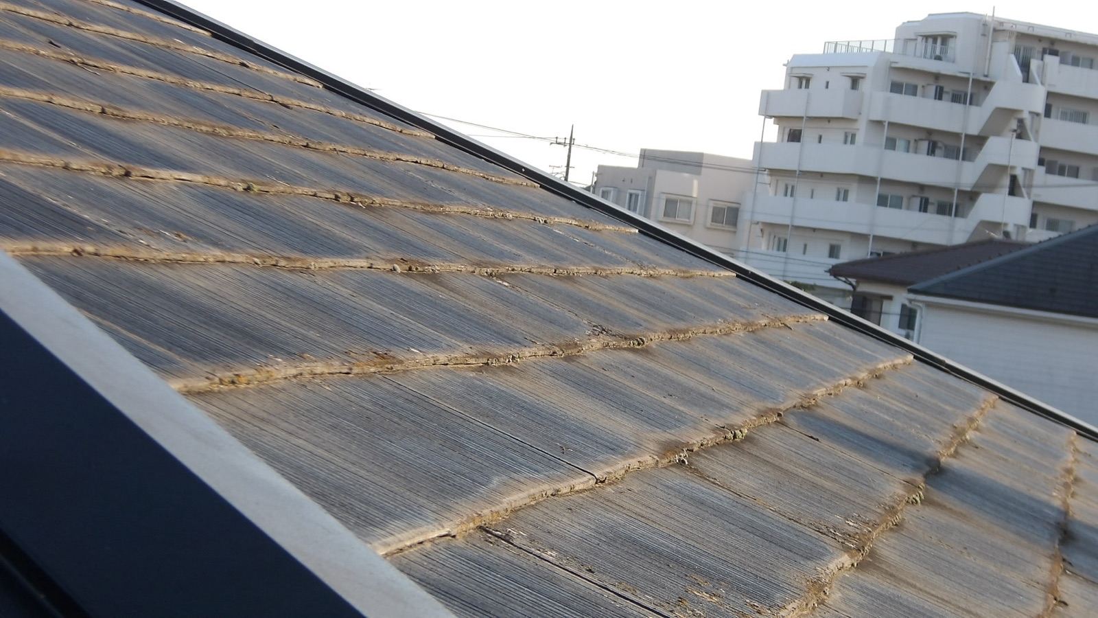 土浦市で中古物件の屋根点検！塗装か屋根カバーか？コロニアル屋根の無料現地調査