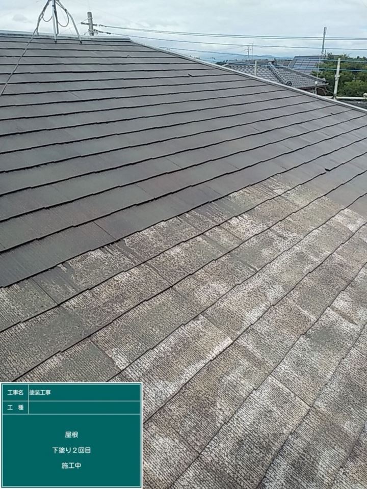 土浦市で朝日ソーラーの撤去後のスレート屋根に塗装工事！撤去跡に耐久性と美観できれいに！
