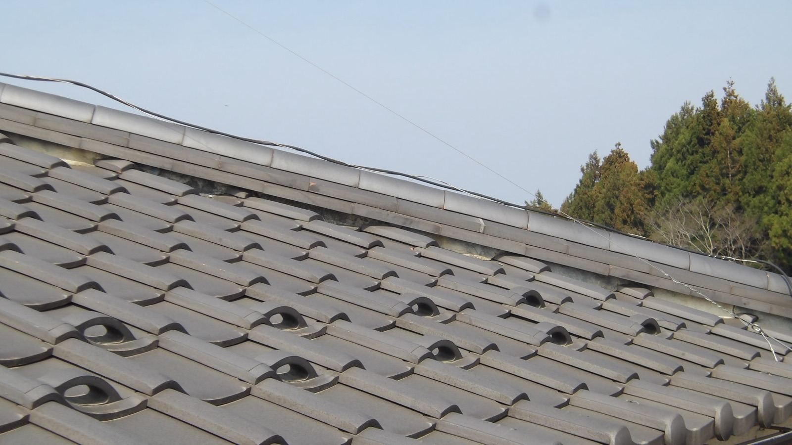 高所カメラで屋根調査