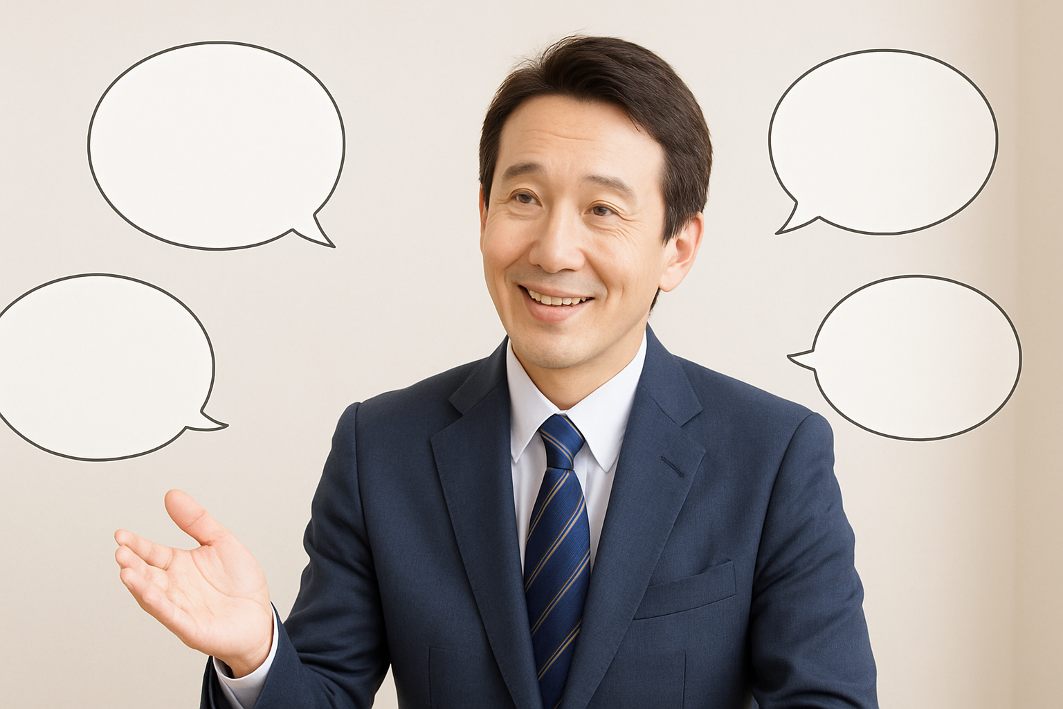 セールストークをする営業マン