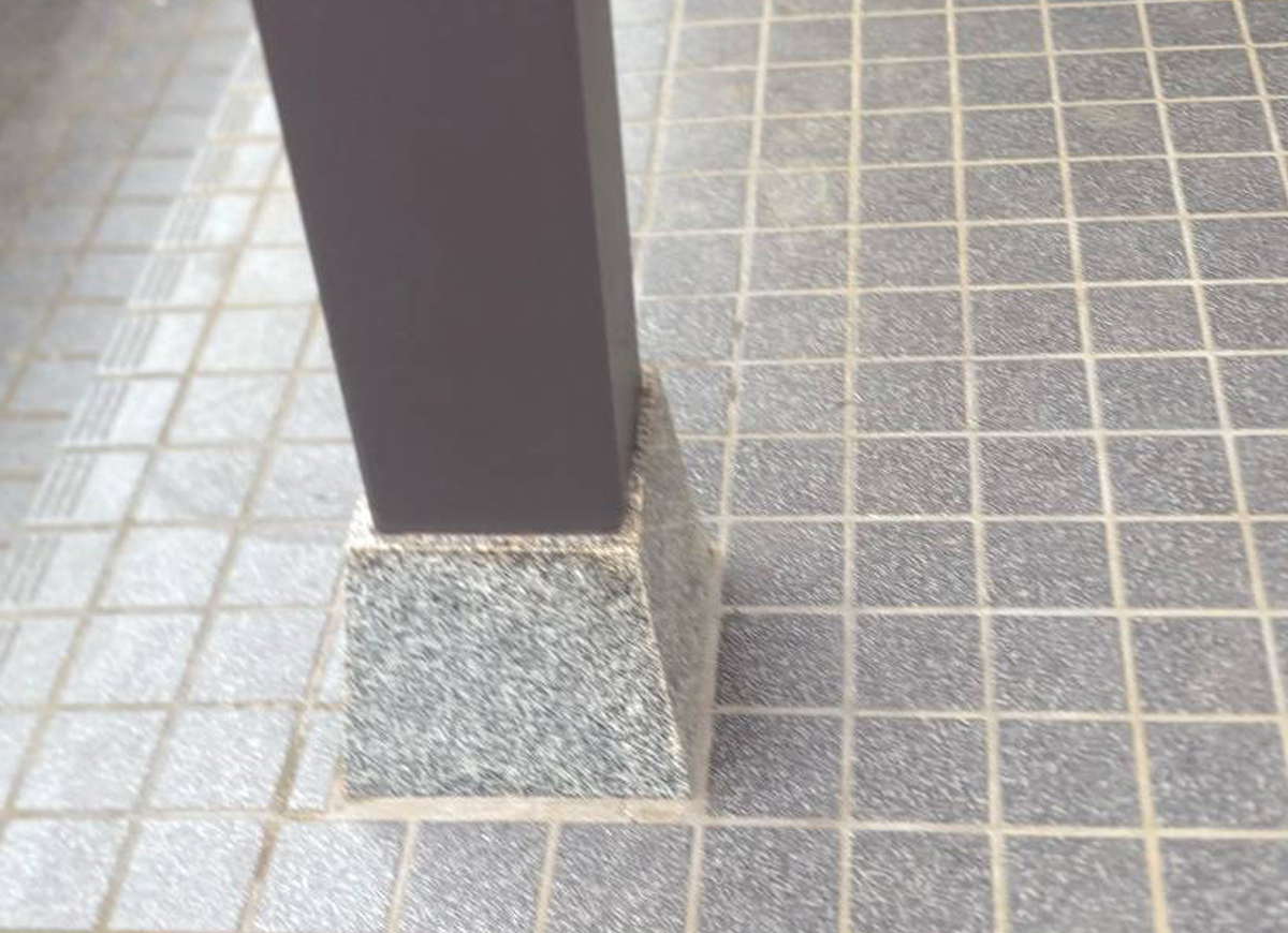 石岡市で玄関の石の汚れをきれいにした