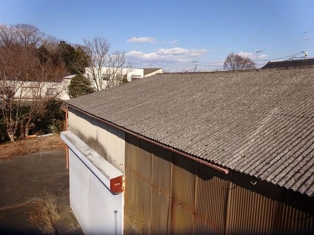 工場屋根　現地調査