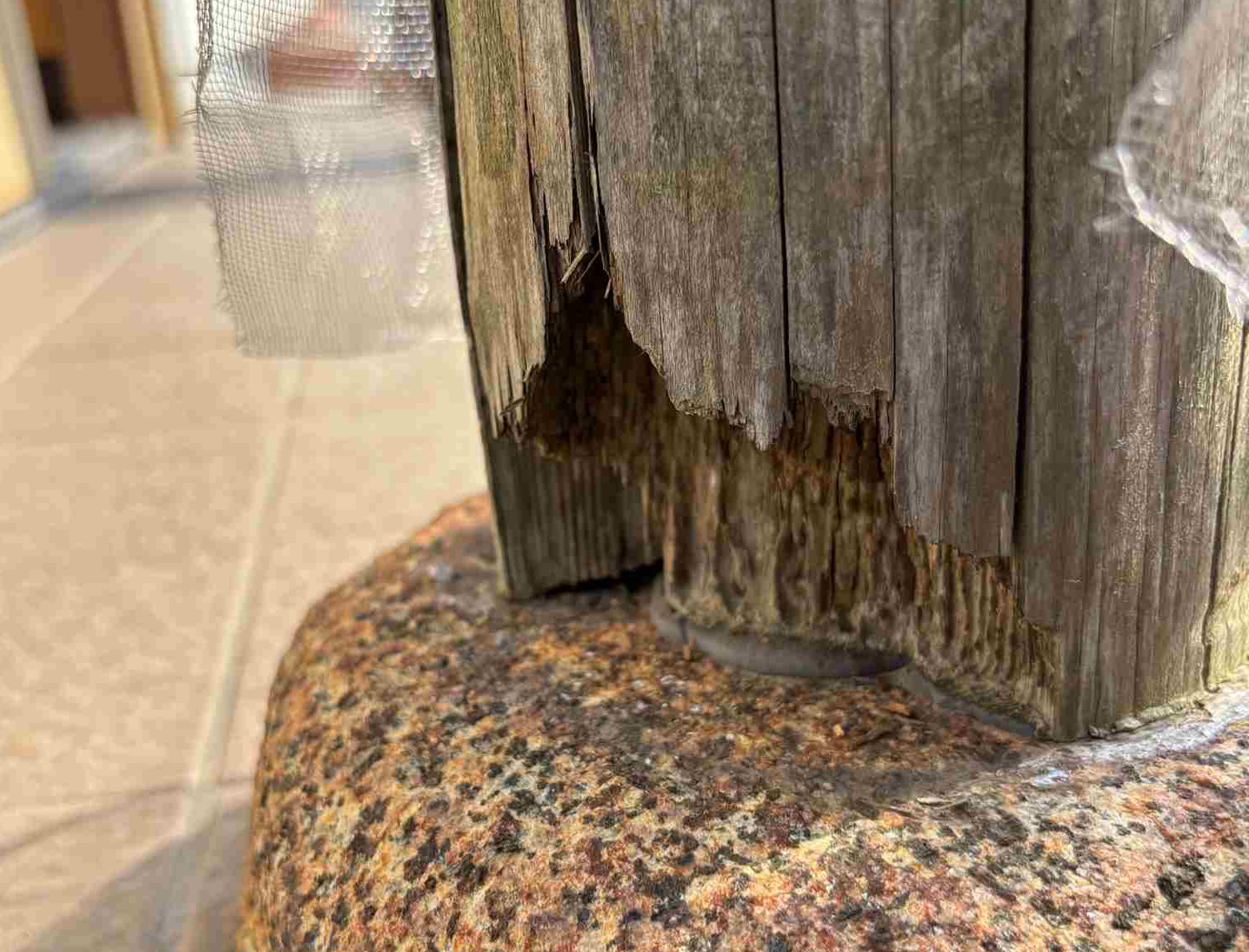 かすみがうら市で木部の防虫防腐・防カビ・防虫塗装をおこないます、30年経過した木部