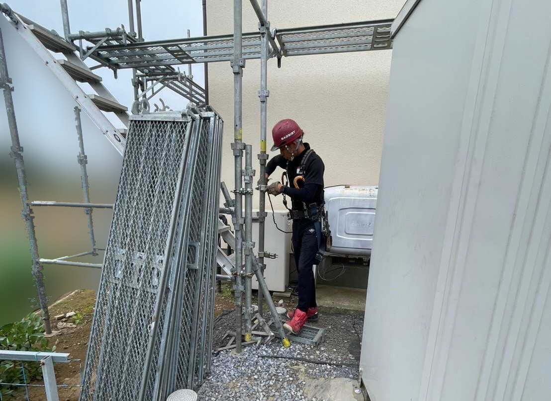 かすみがうら市で足場設置