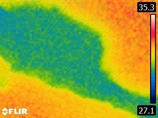 かすみがうら市で雨漏り被害があった一軒家サーモグラフィー