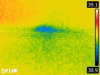 行方市雨漏り現場、室内サーモ