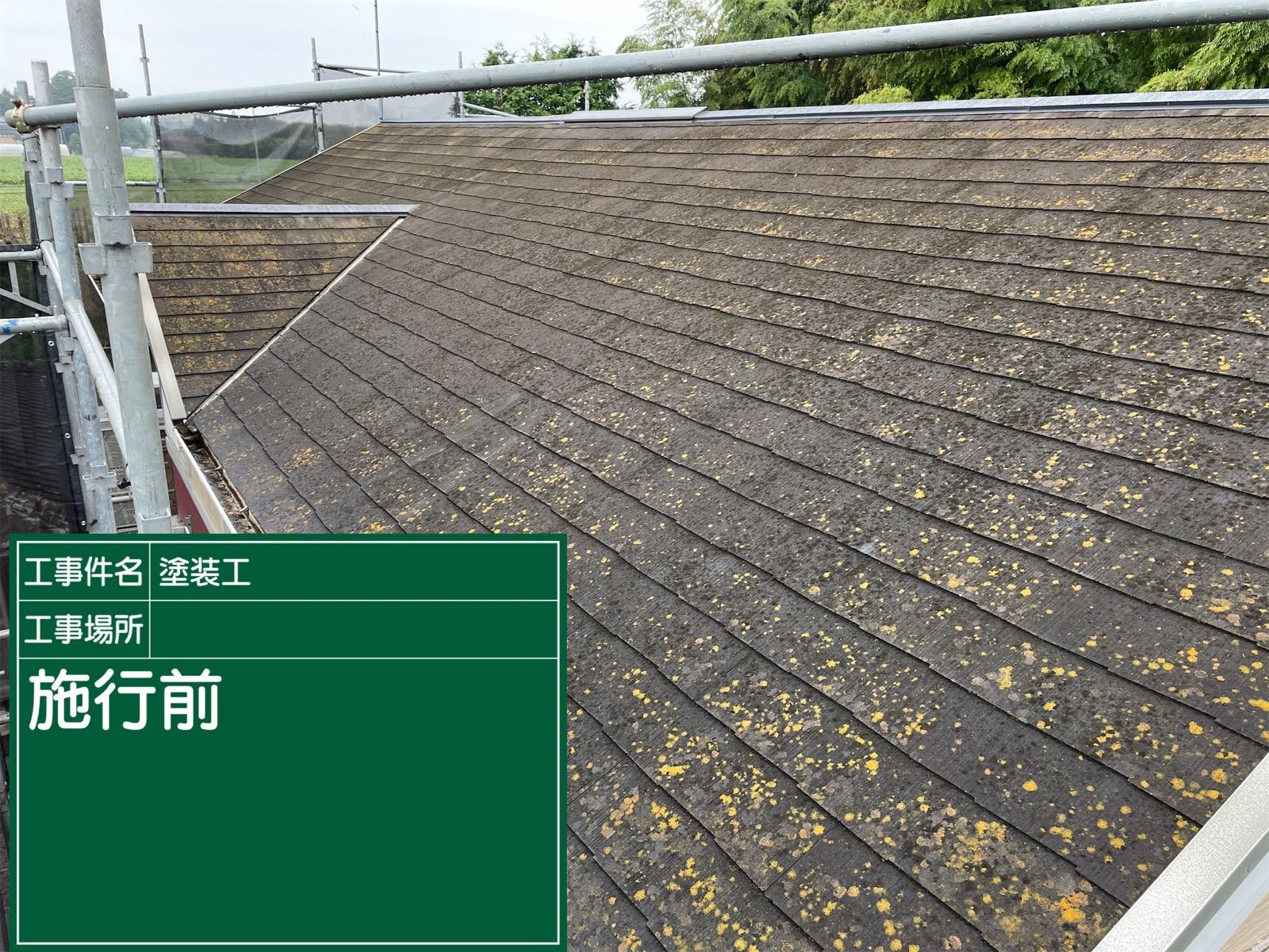 小美玉市で住友不動産住宅の屋根の苔を除去!塗装工事では高い遮熱性を備えたスーパーシャネツサーモFを採用