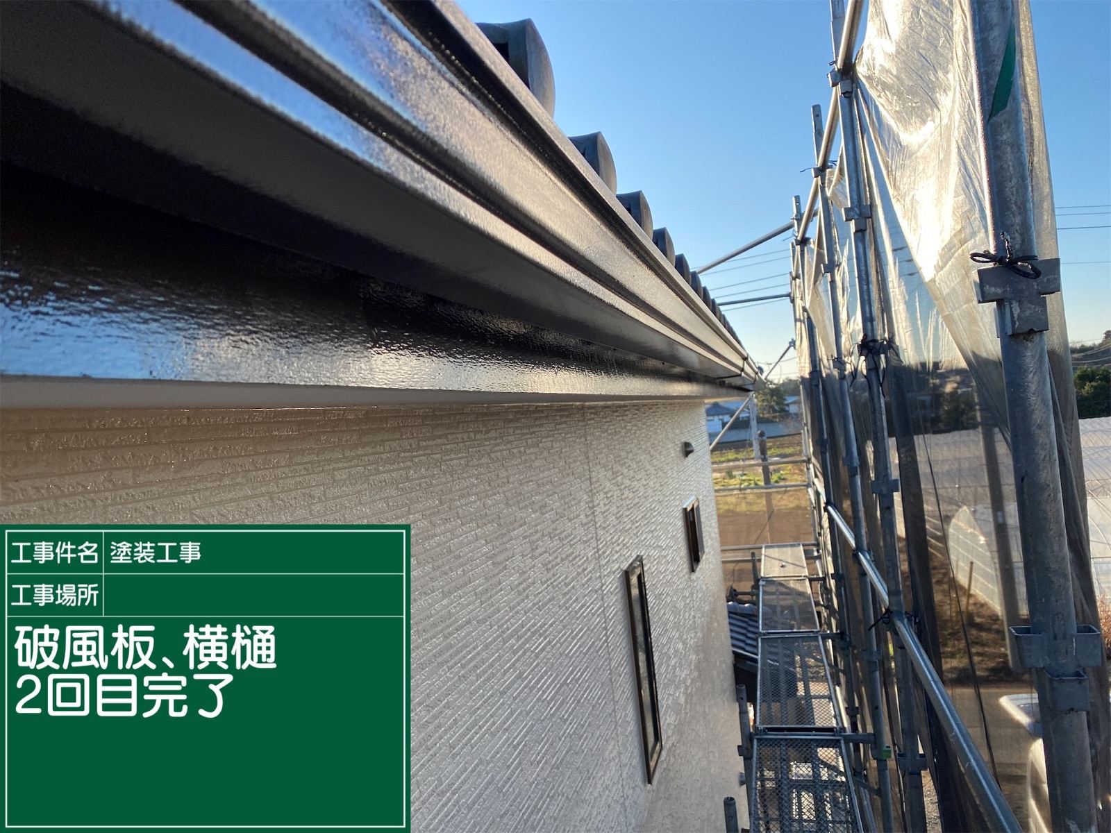 横樋塗装完了
