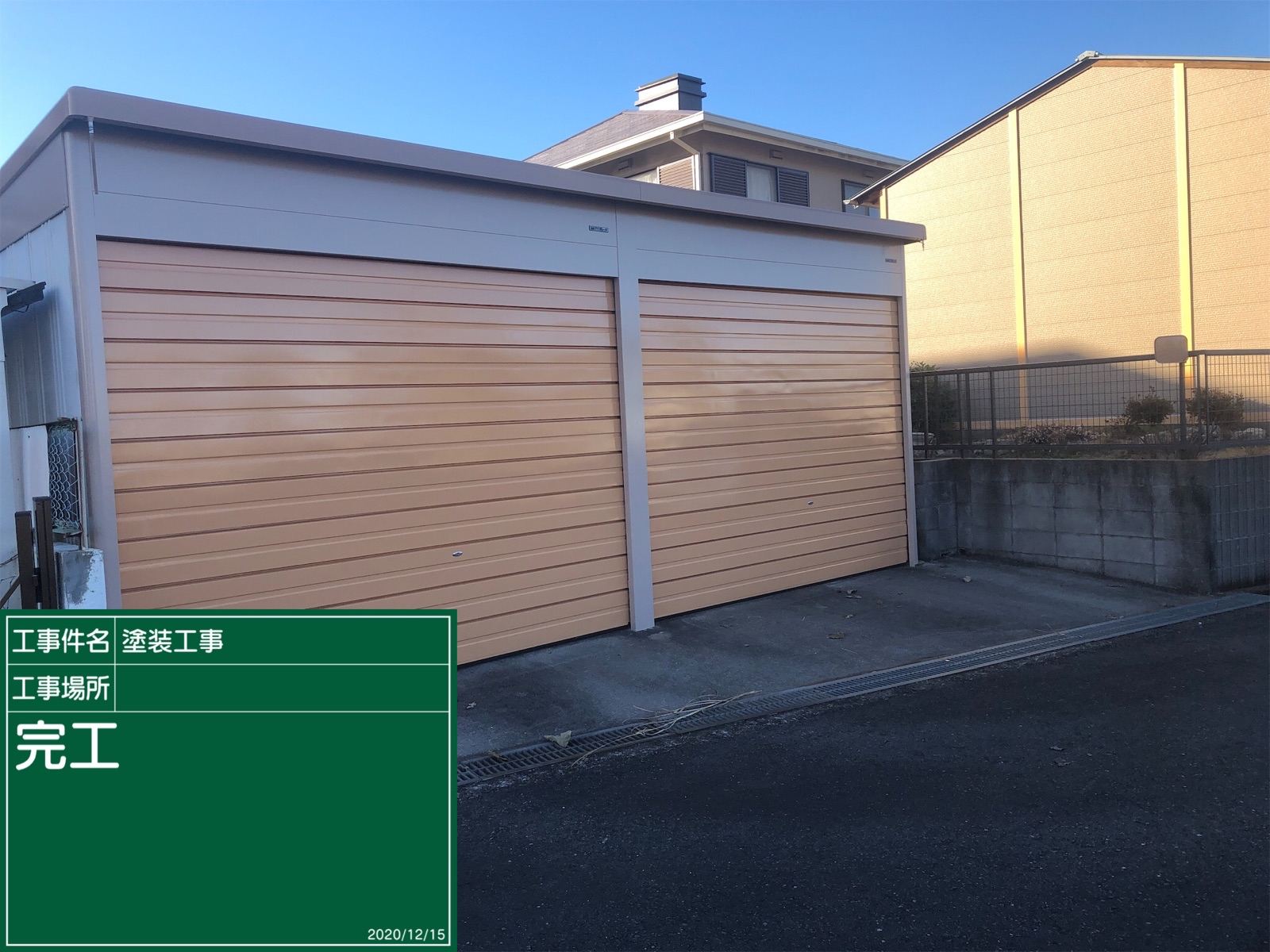 小美玉市でイナバガレージの塗り替え工事！サビ止め塗料も使用！新品のような仕上がりに