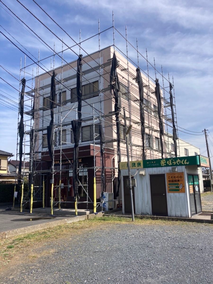 神栖市　３階建てビル　外壁塗装工事