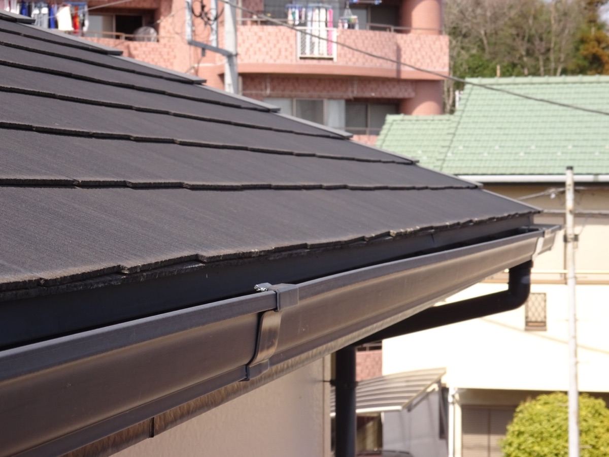 つくば市　スレート屋根　塗装前