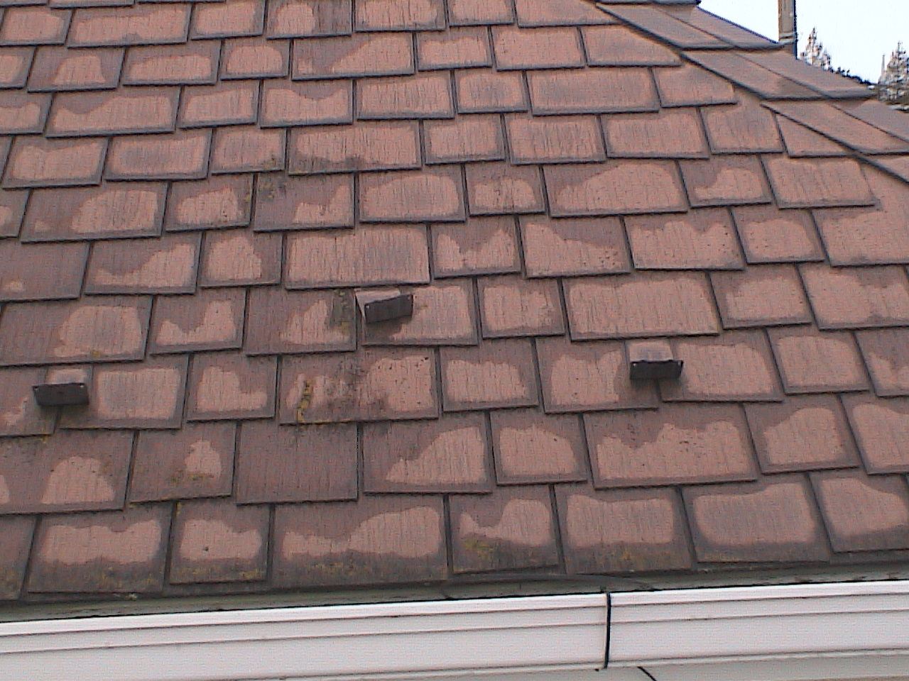 行方市屋根塗装施工前　スレート屋根