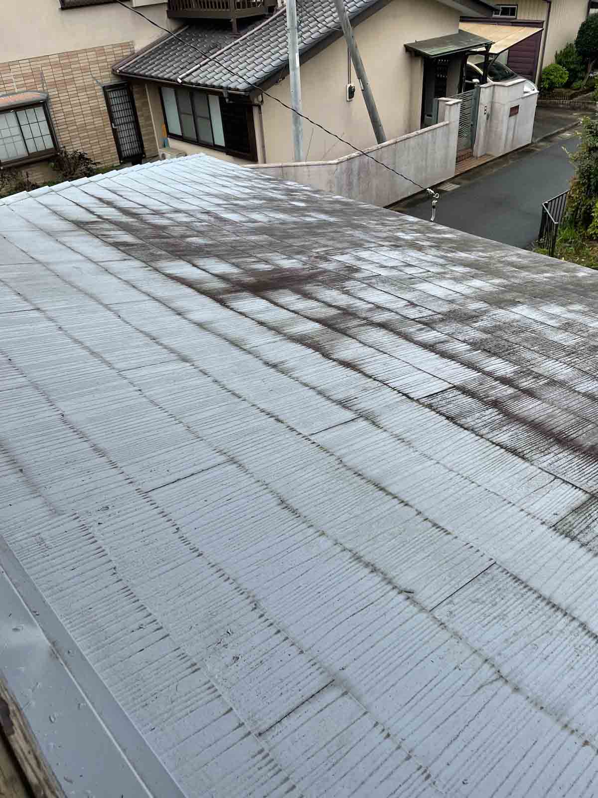 土浦市、雨漏りが起きている家のコロニアル屋根