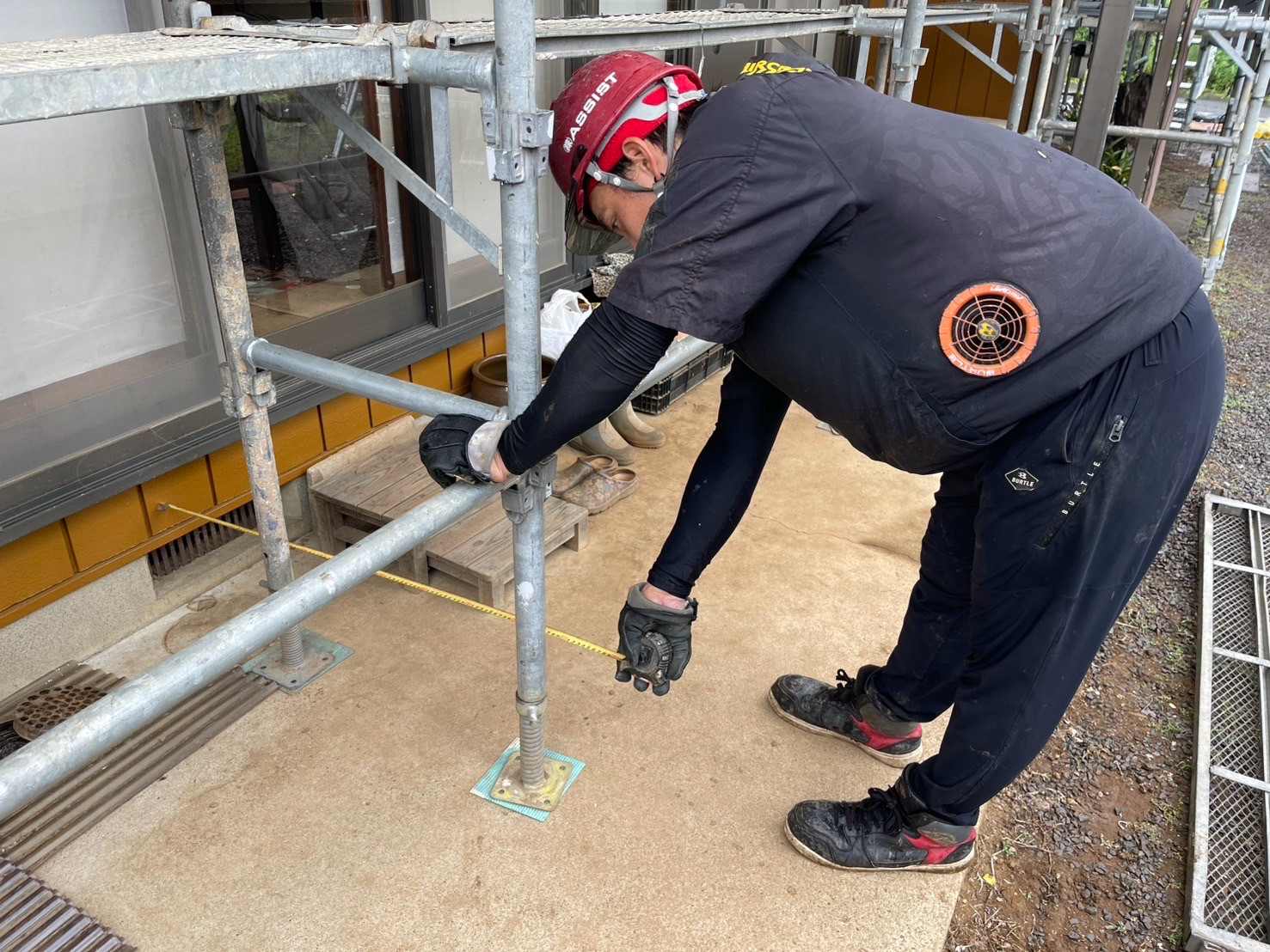 土浦市のお客様より足場設置