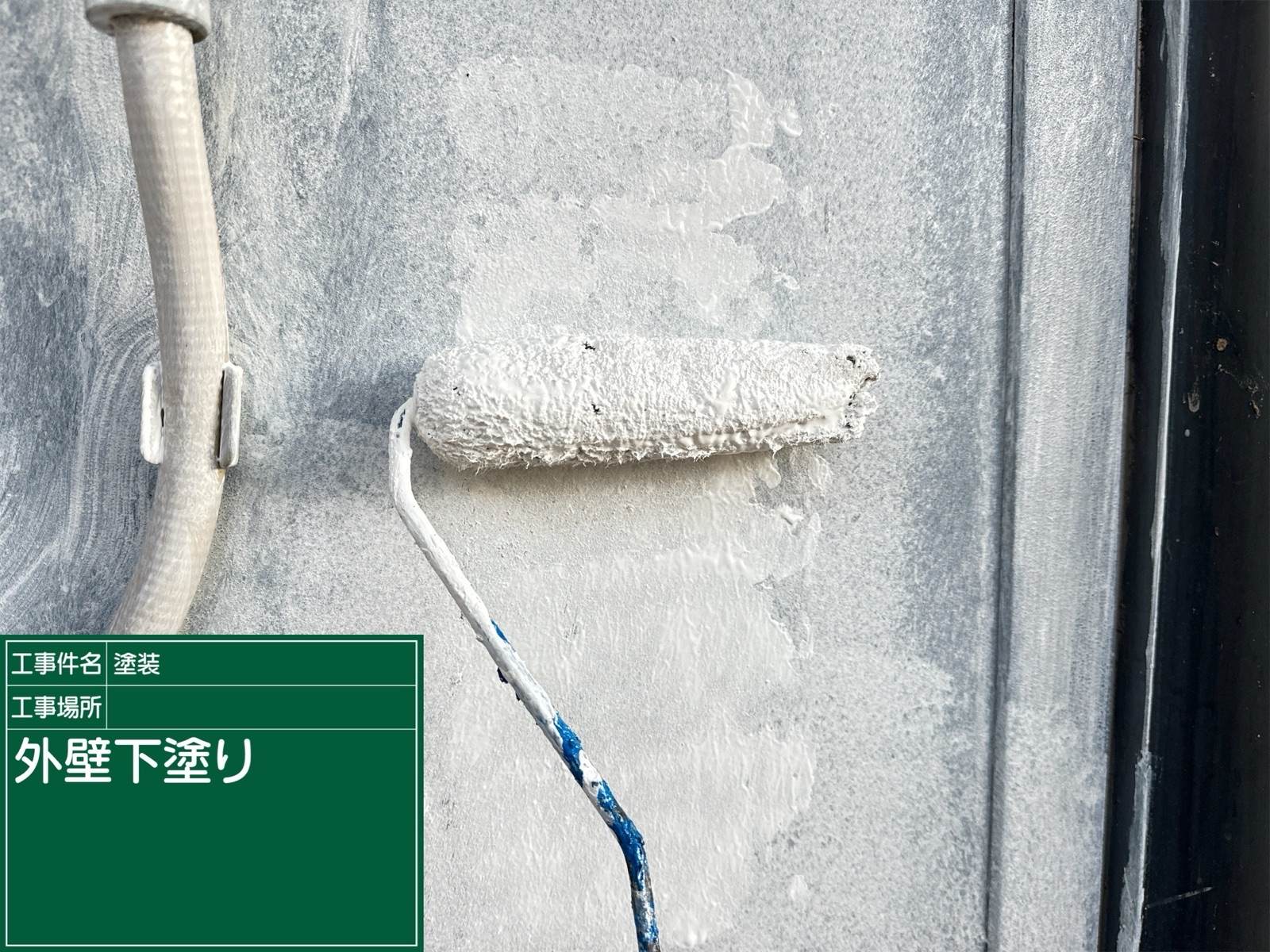 玄関まわり塗装：土浦アパート