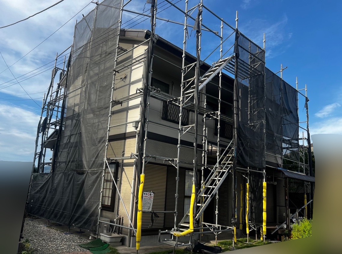 土浦市ミサワホーム施工住宅：足場