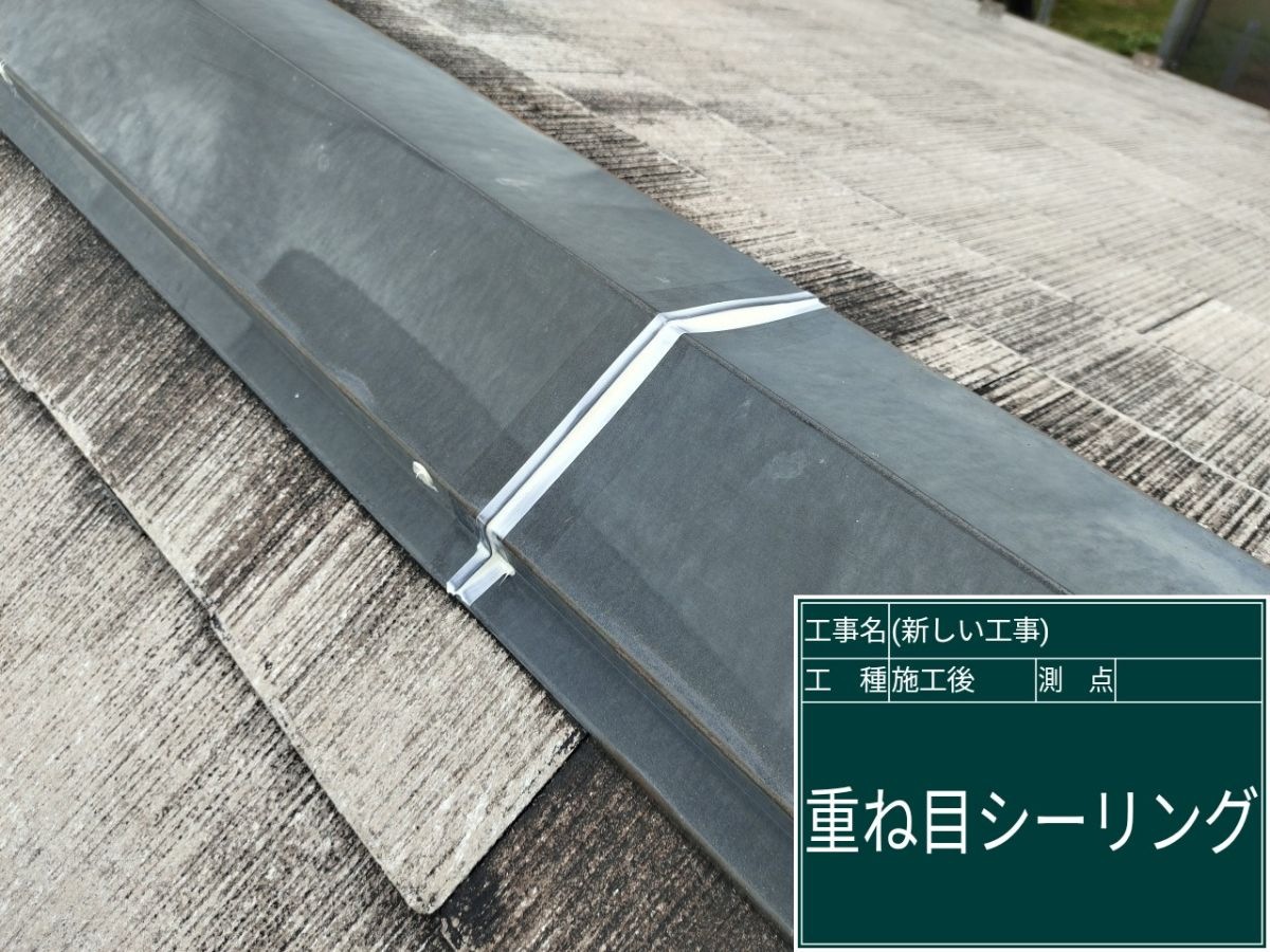 土浦市ミサワホーム：棟板金シーリング施工