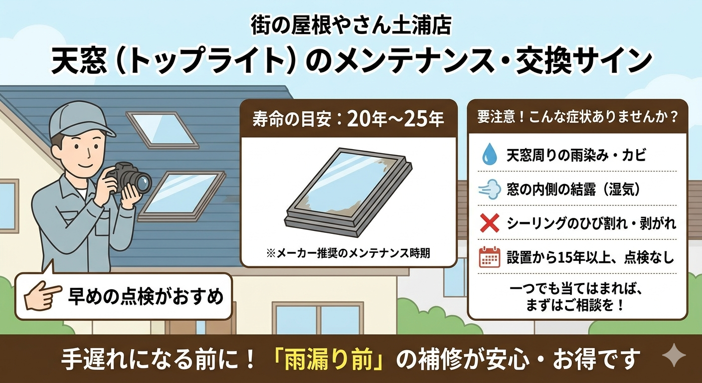 天窓メンテナンスサイン