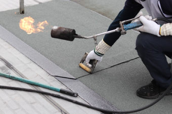 熱工法によるアスファルト防水